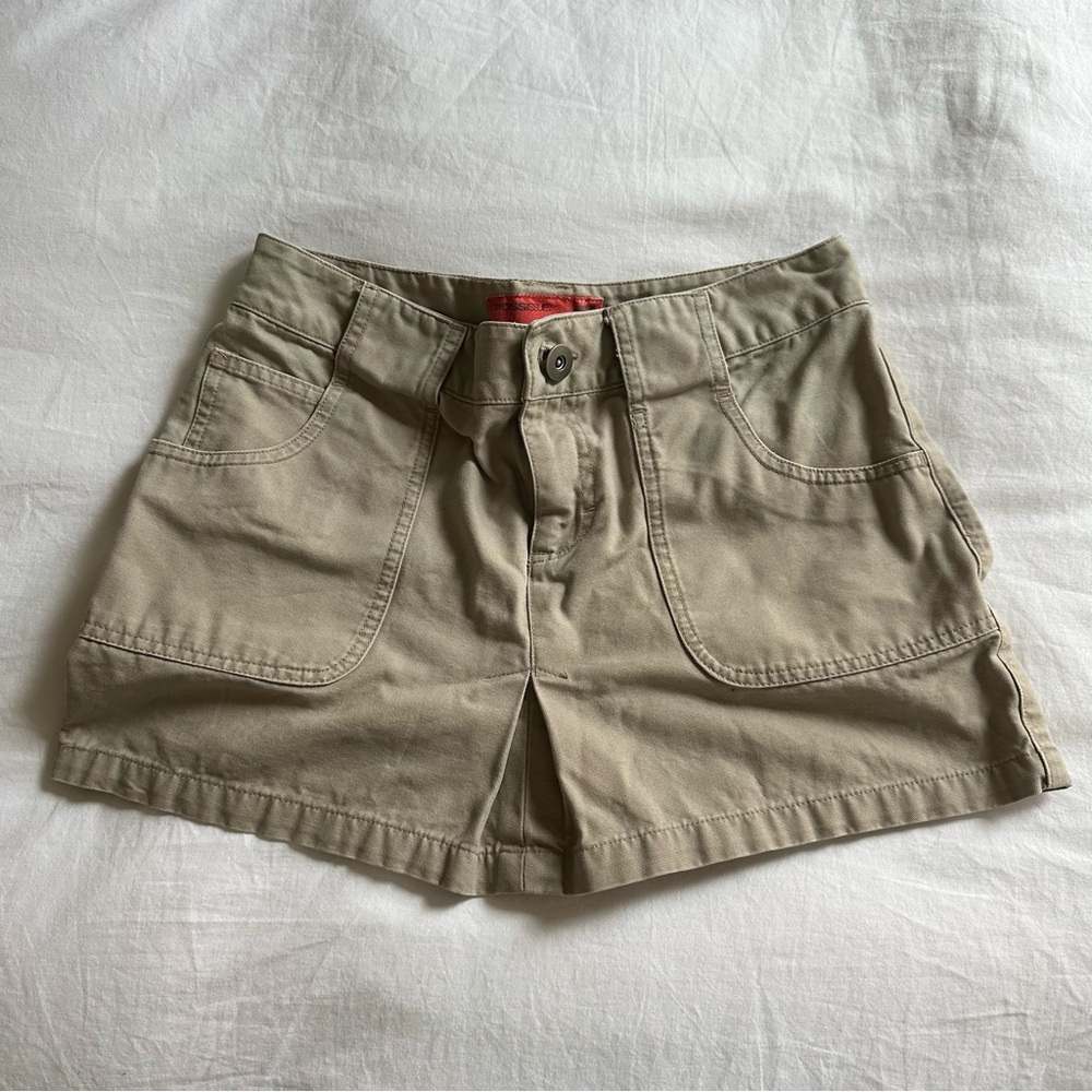 100% Cotton Y2K Tan Cord Low Rise Mini Skirt by Mossimo Women's Size 4 Low Rise